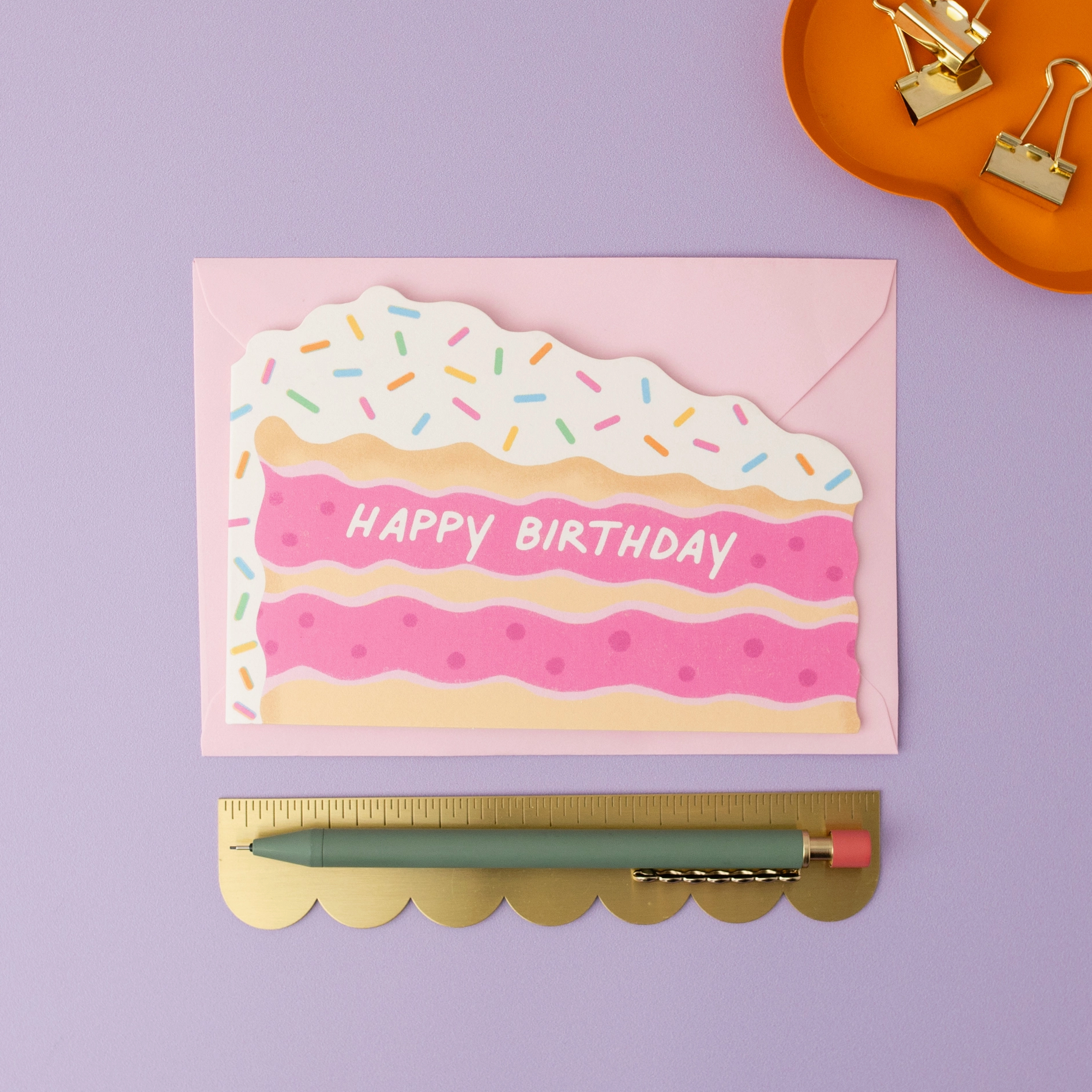 Funfetti Cake Slice Birthday Card