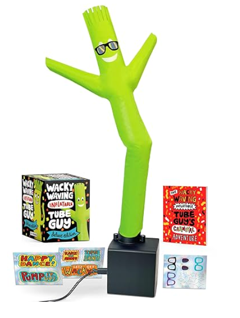 Wacky Waving Inflatable Tube Guy Deluxe Edition: Includes USB Cable and Vinyl Stickers - Stay Forever