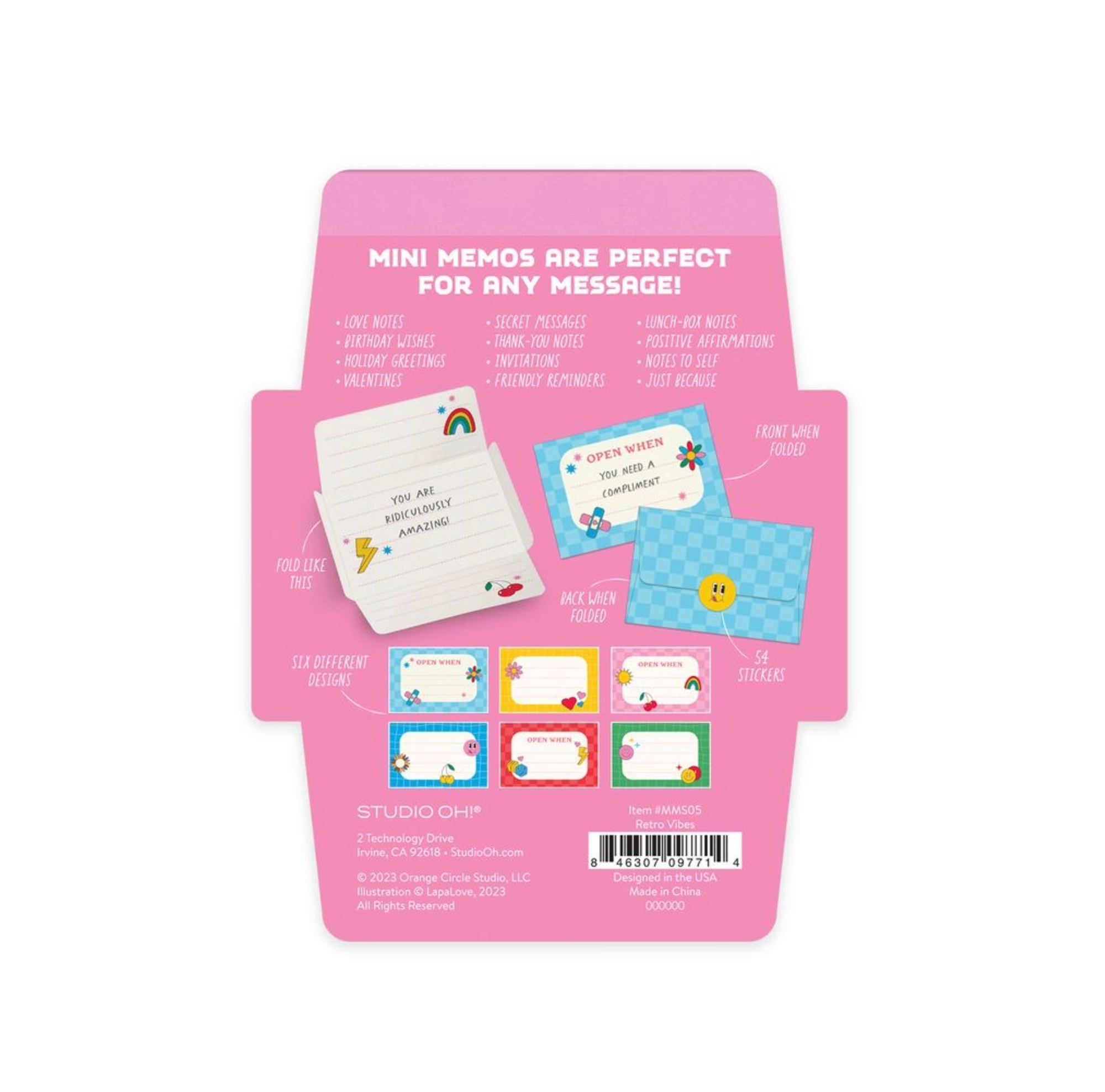 Retro Vibes Mini Memo with Stickers