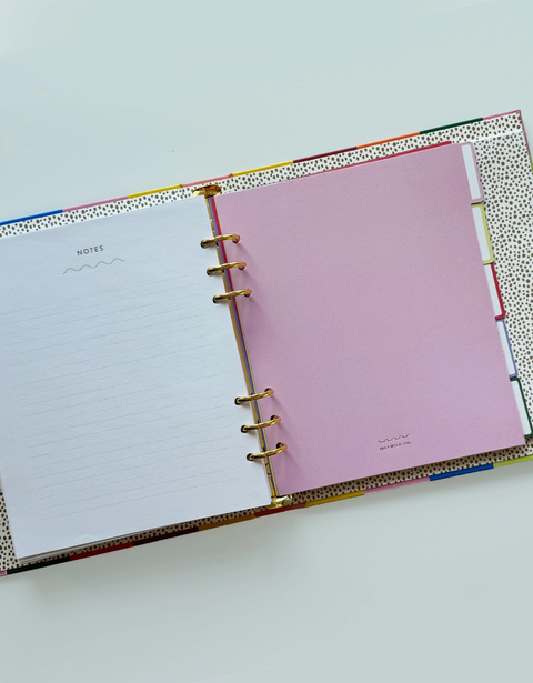 Rainbow Check Perpetual Planner, Non Dated