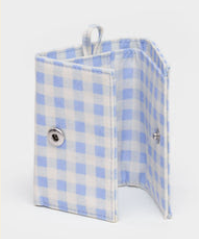 Snap Wallet - Light Blue Gingham