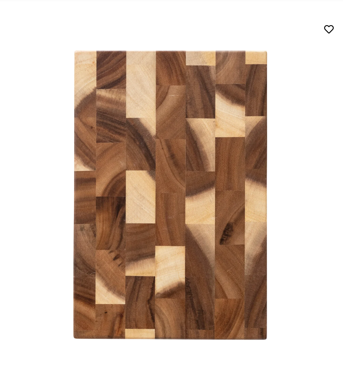 Suar Wood End Grain Butcher Block, with handles