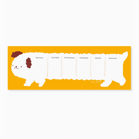 Daisy Dog Weekly Desk Planner