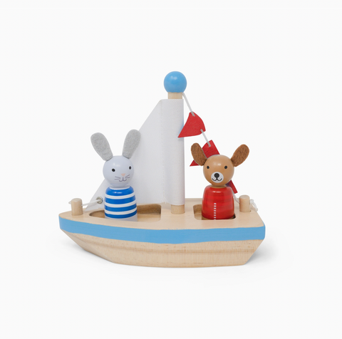 Boats & Buddies Bath Toy - Dog & Bunny