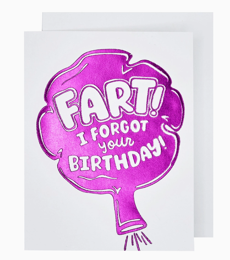 Fart Belated Birthday Card
