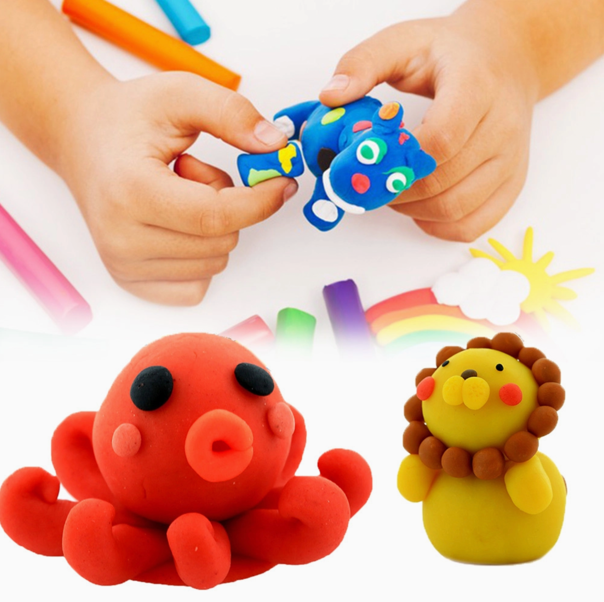 Air Dry Modeling Clay Primary Colors 2 oz.