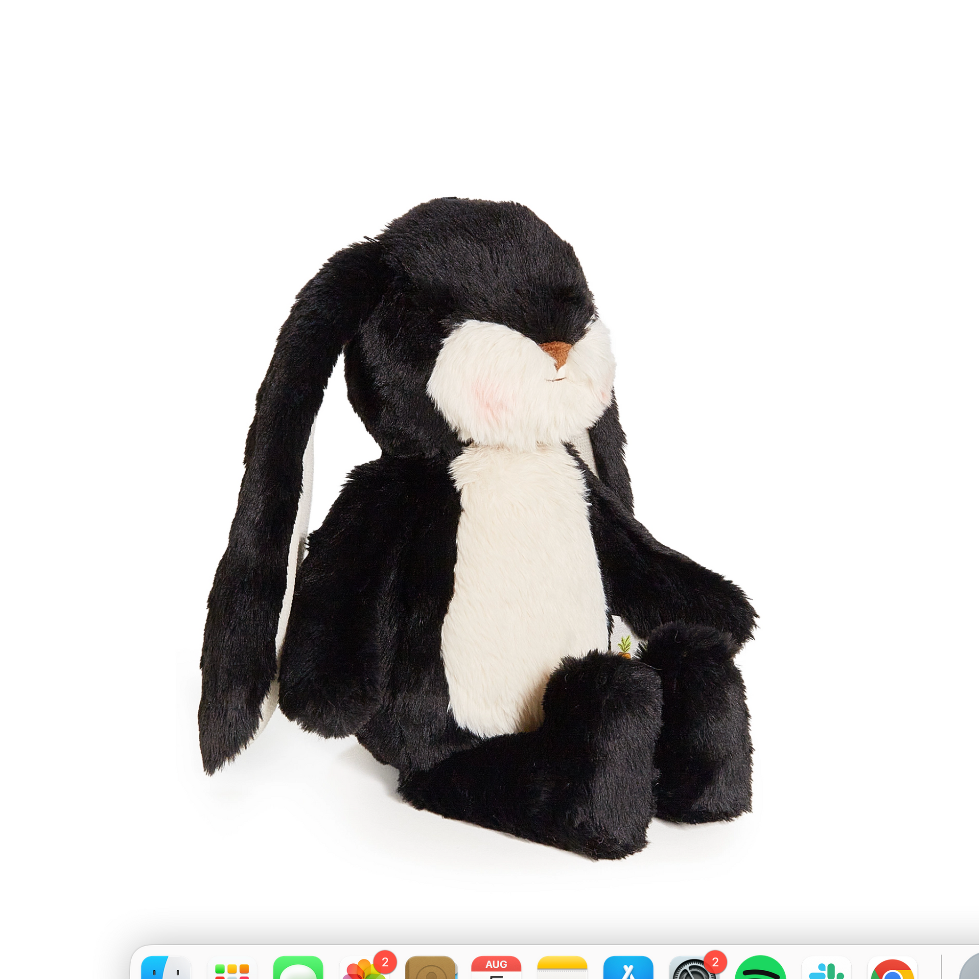 Wee 8" Floppy Nibble Bunny - Black