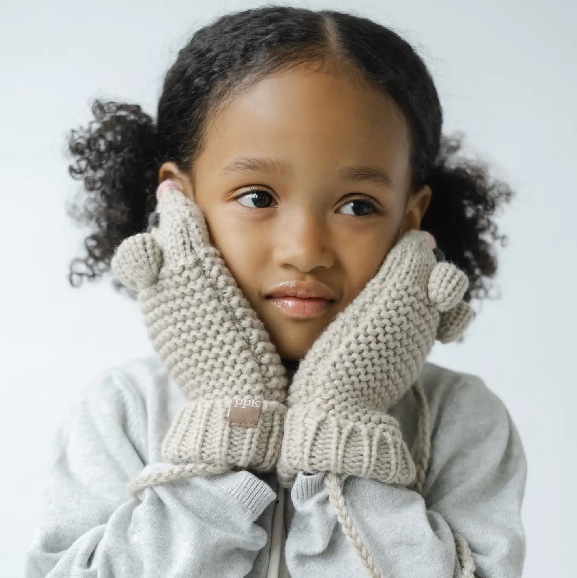 Kids Knitted Mouse Mittens