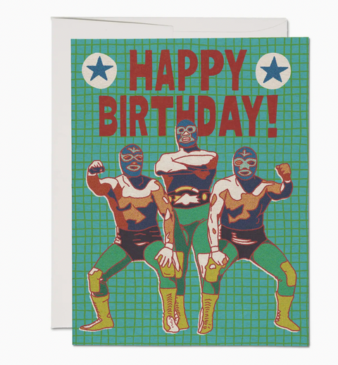 Luchador Birthday Card