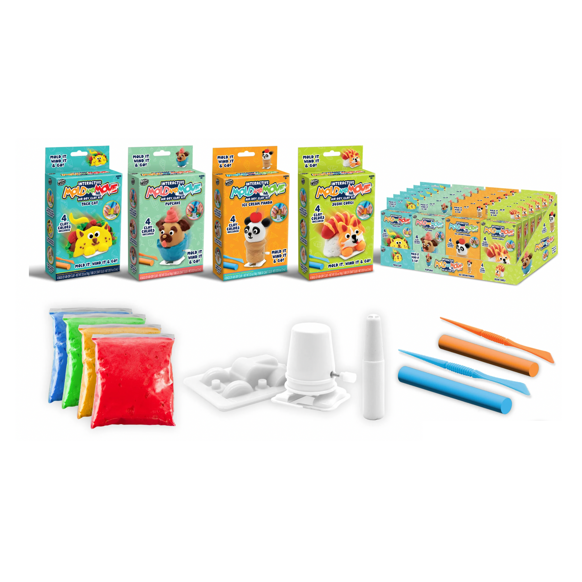 Mold and Move Air Dry Clay Kits