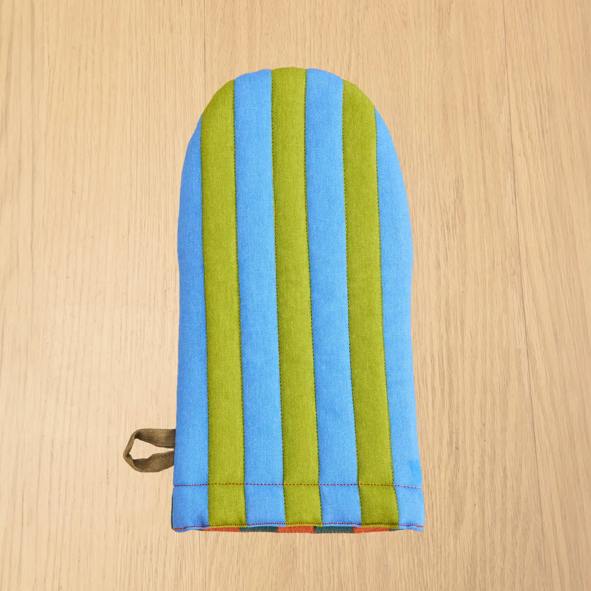 Grasshopper Stripe Oven Mitt