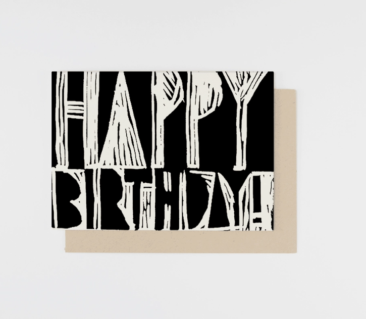 Birthday Woodblock Card