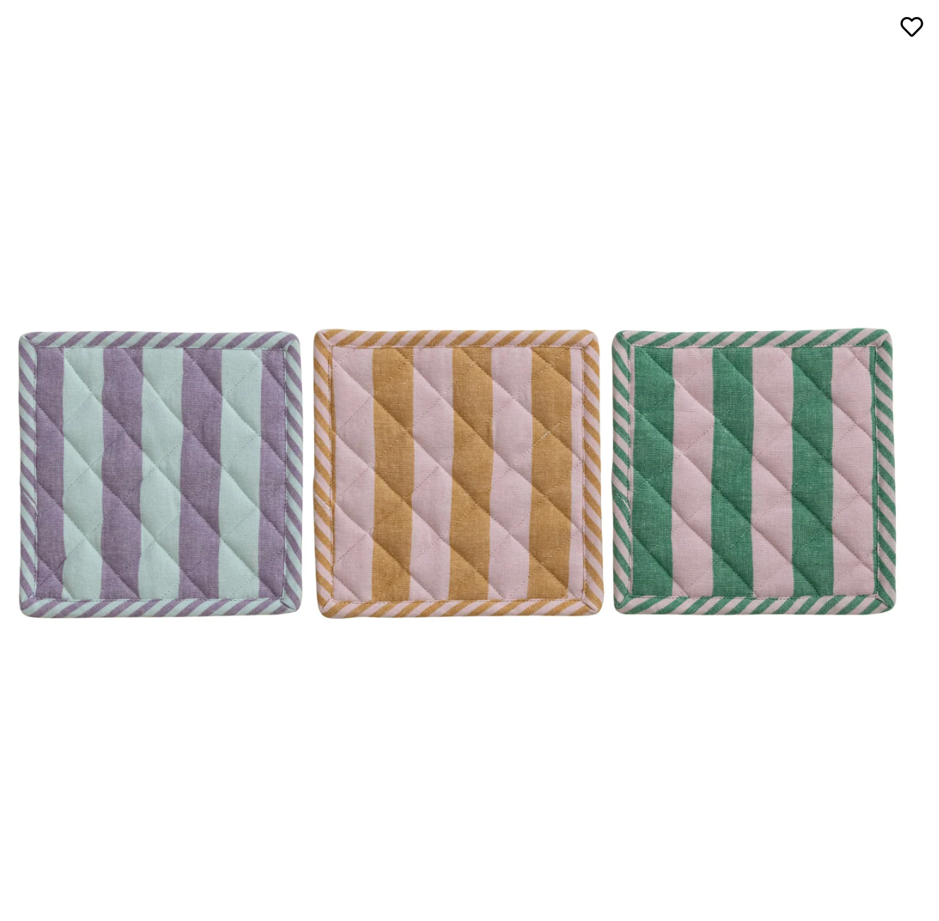 Cotton Contrast Stripe Pot Holder