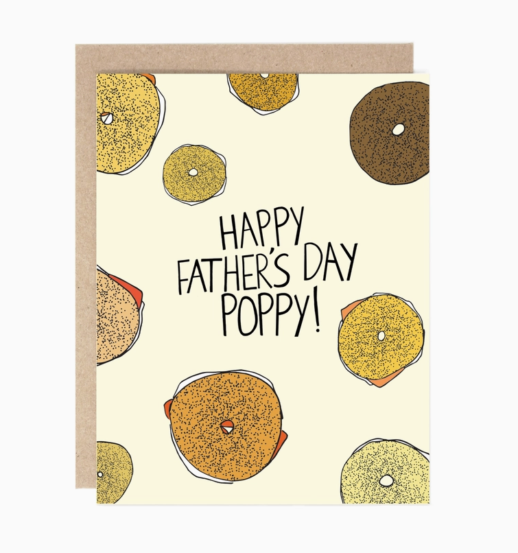Father's Day Bagels Pun Card