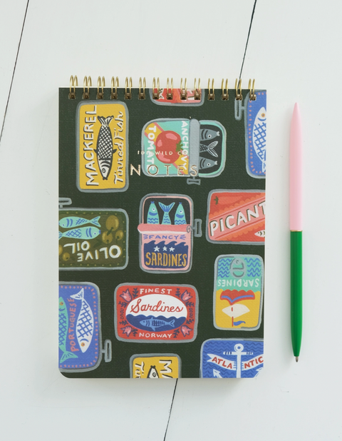 Tinned Fish Spiral Jotter