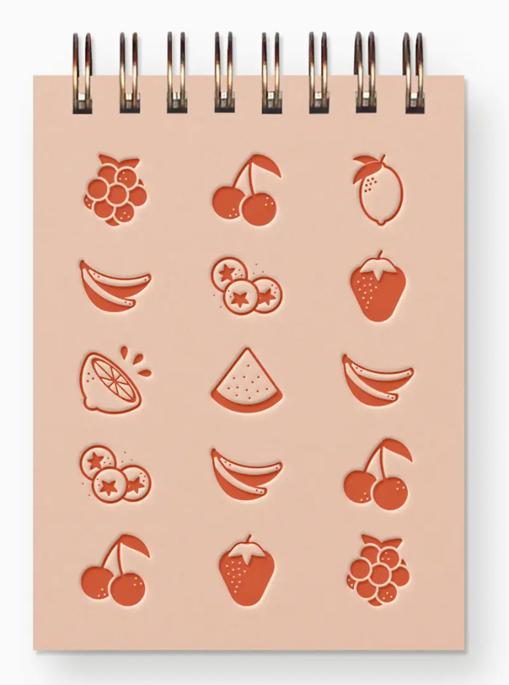 Fruit Grid Mini Jotter Notebook