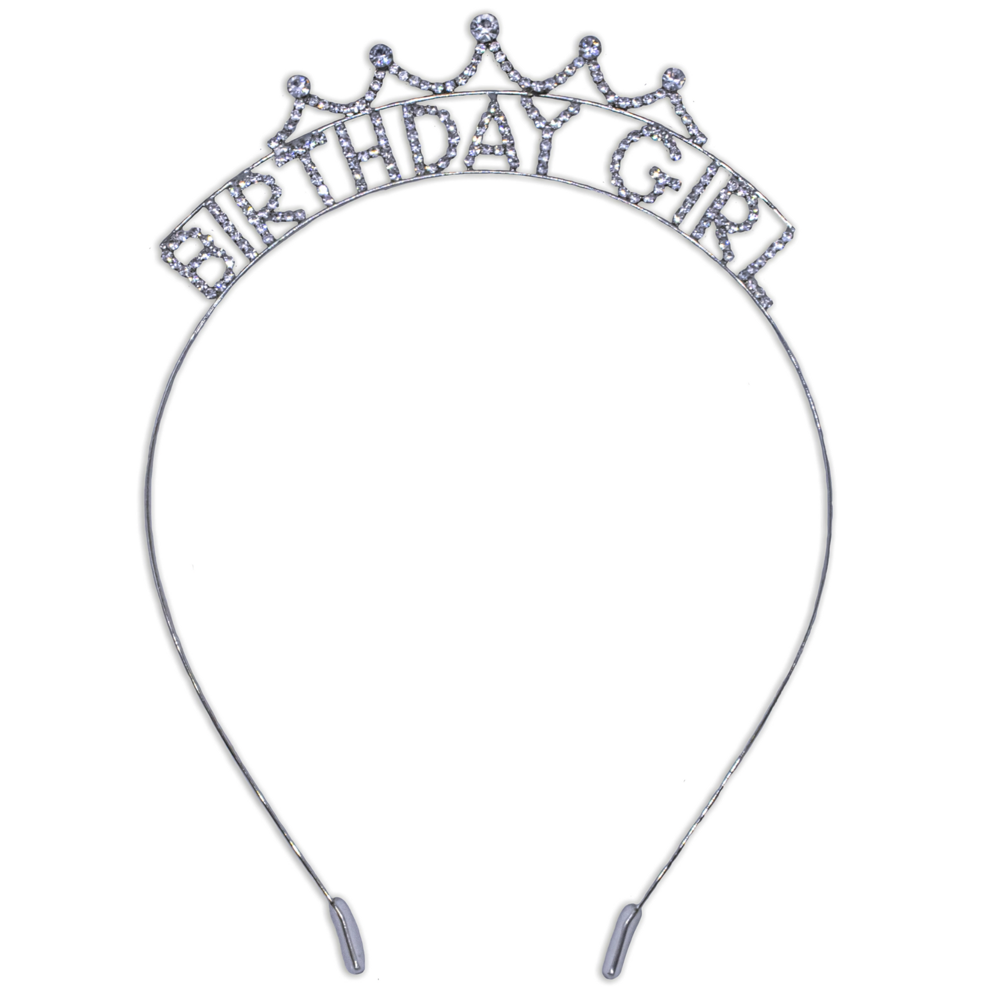 Birthday Girl Sparkle Silver Headband