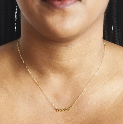 Mom Gold Necklace 16"
