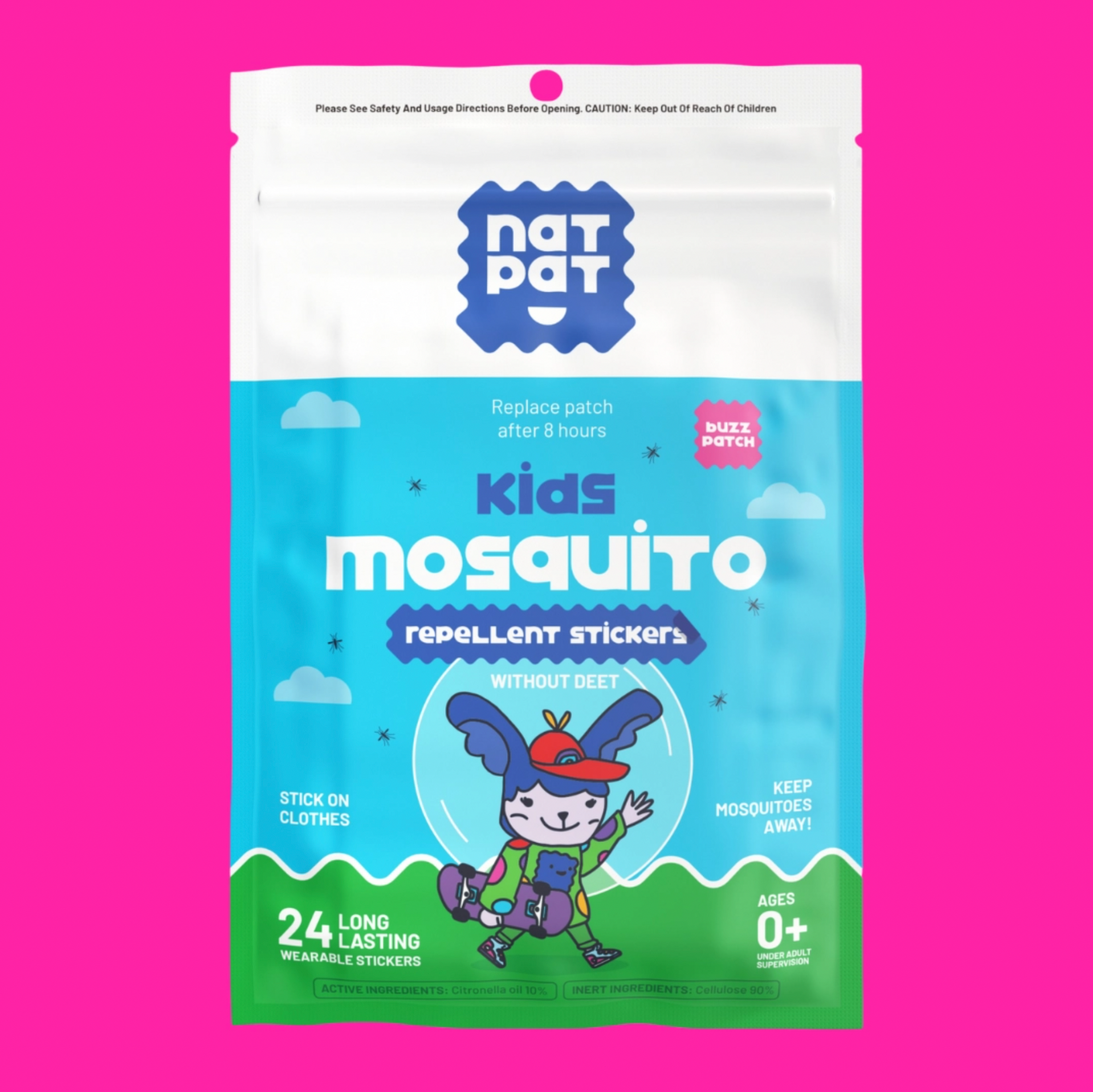 NATPAT Buzzpatch - Mosquito & Insect Repellent Stickers