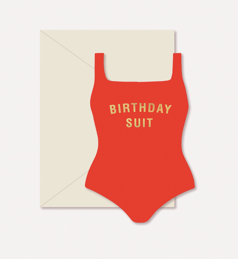 Birthday Suit Flat Greeting Card
