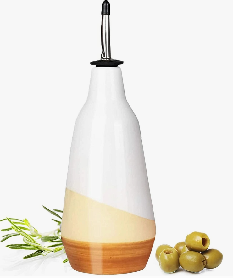 Gute Cruet Ceramic Olive Oil Dispenser Bottle - 400ml