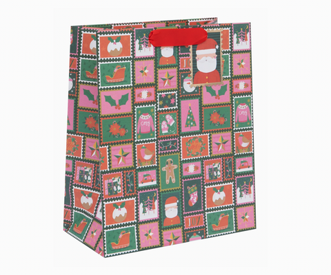 North Pole Stamps Gift Bag Large