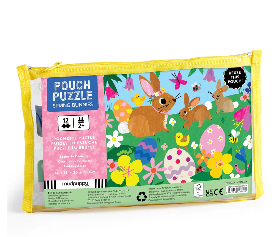 Spring Bunnies 12 Piece Pouch Puzzle