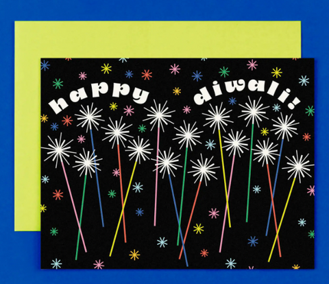 Diwali Sparklers Happy Diwali Holiday Card