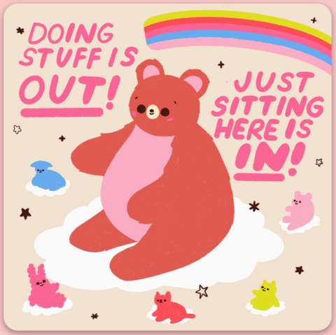 Doing Stuff Is Out Sticker
