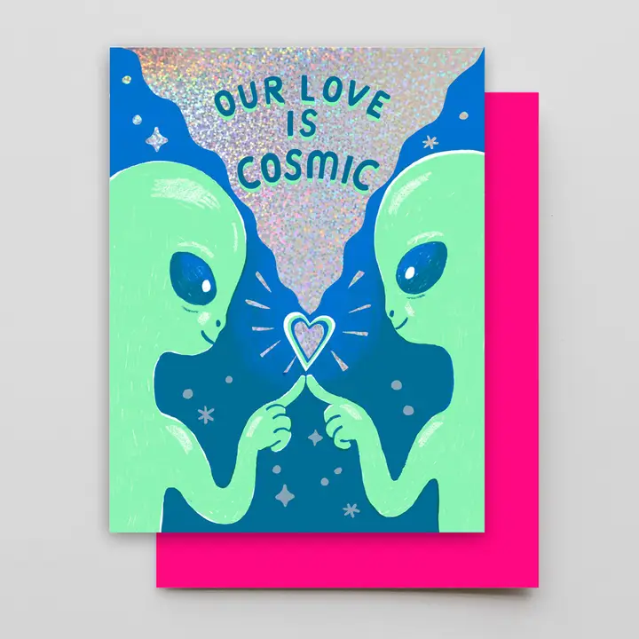 Extraterrestrial Love Card - Stay Forever