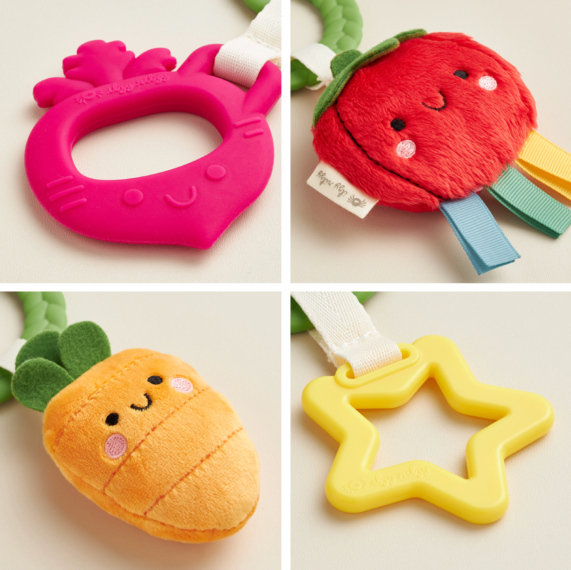 Bitzy Busy Ring™ Teething Activity Toy Veggie