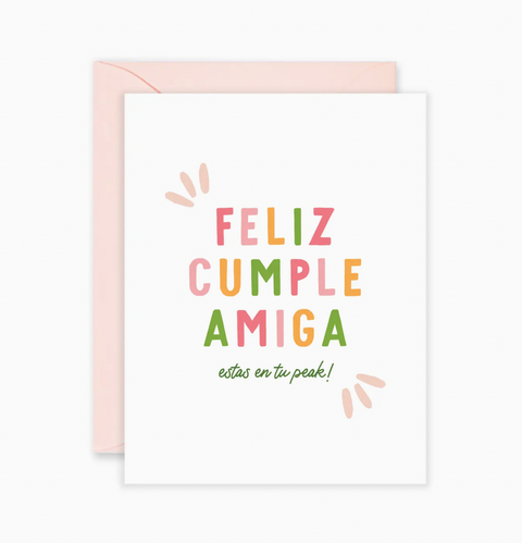 Feliz Cumple Amiga - Spanish Card & Friendship Card