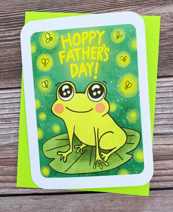 Hoppy Father's Day Frog Card