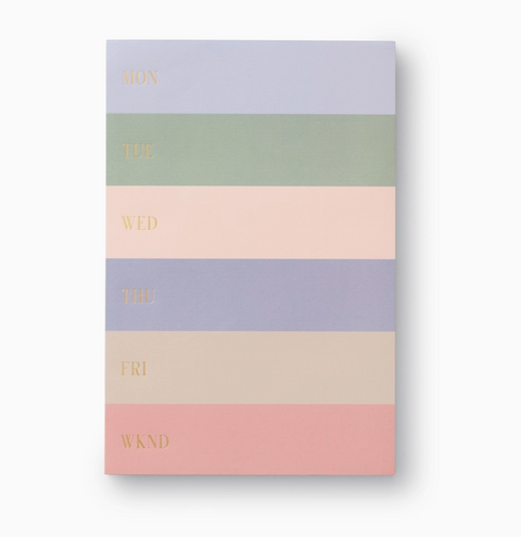 Muted Color Block Weekly Memo Notepad