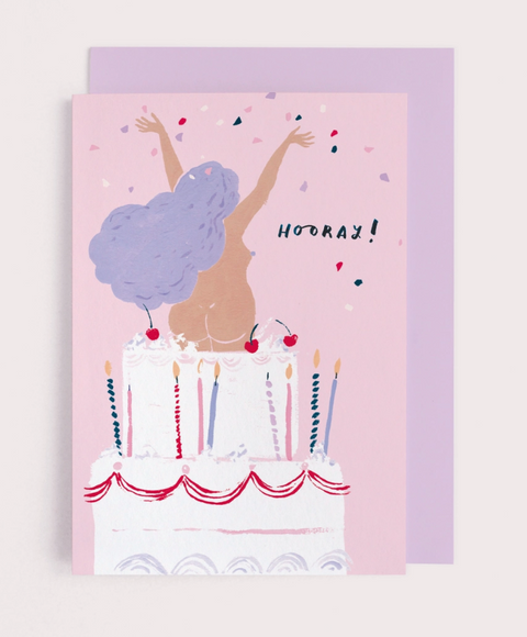 Hooray Birthday Cake Card