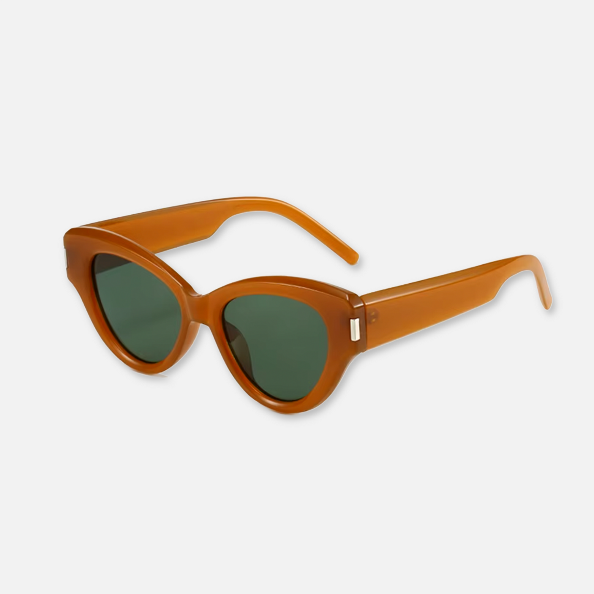 Orange, Green Lens Cat Eye Sunglasses