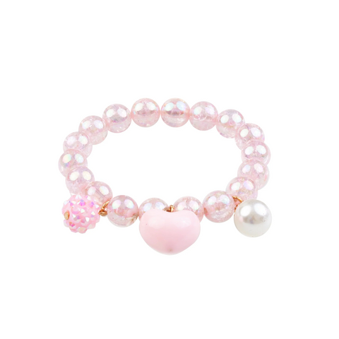 Pink Heart Bobble Bracelet