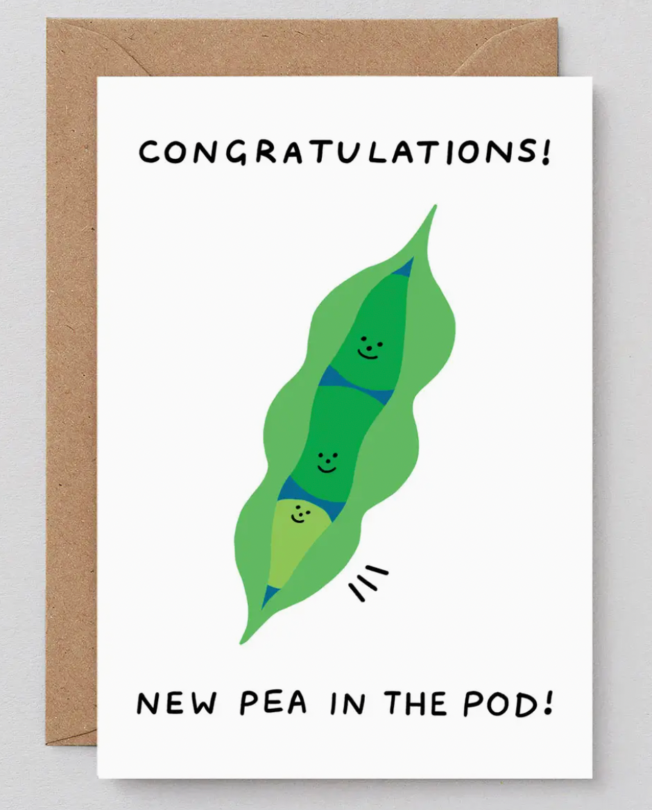 'new Pea in the Pod' Greetings Card