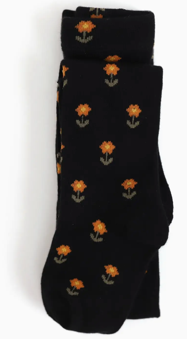 Floral Knit Tights