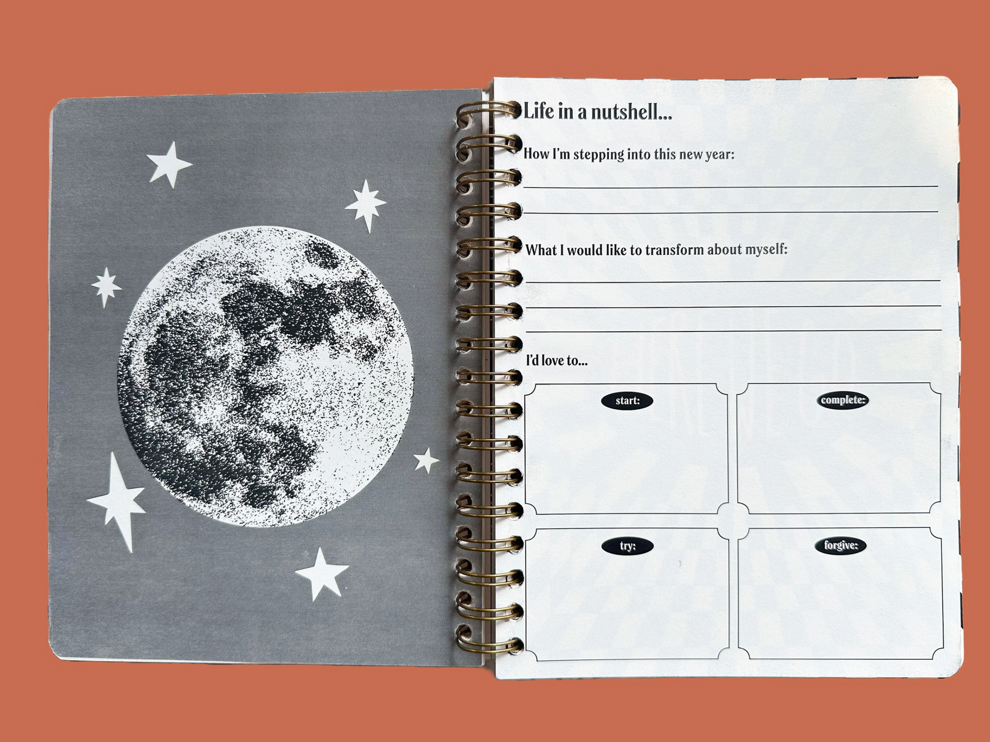 Undated Flexible Planner, Flower Power Cover