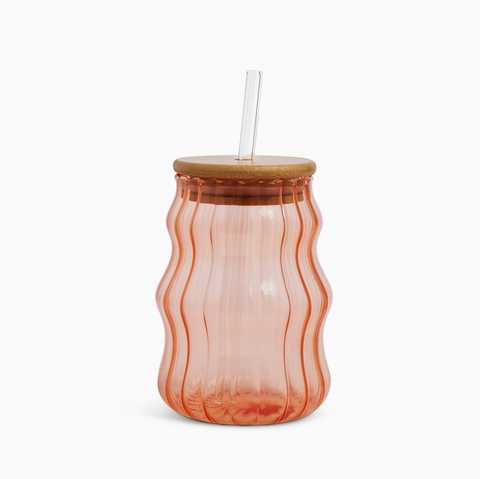 17oz Squiggle Tumbler - Peach