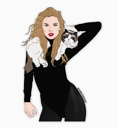 Taylor Swift Karma Is A Cat Sticker
