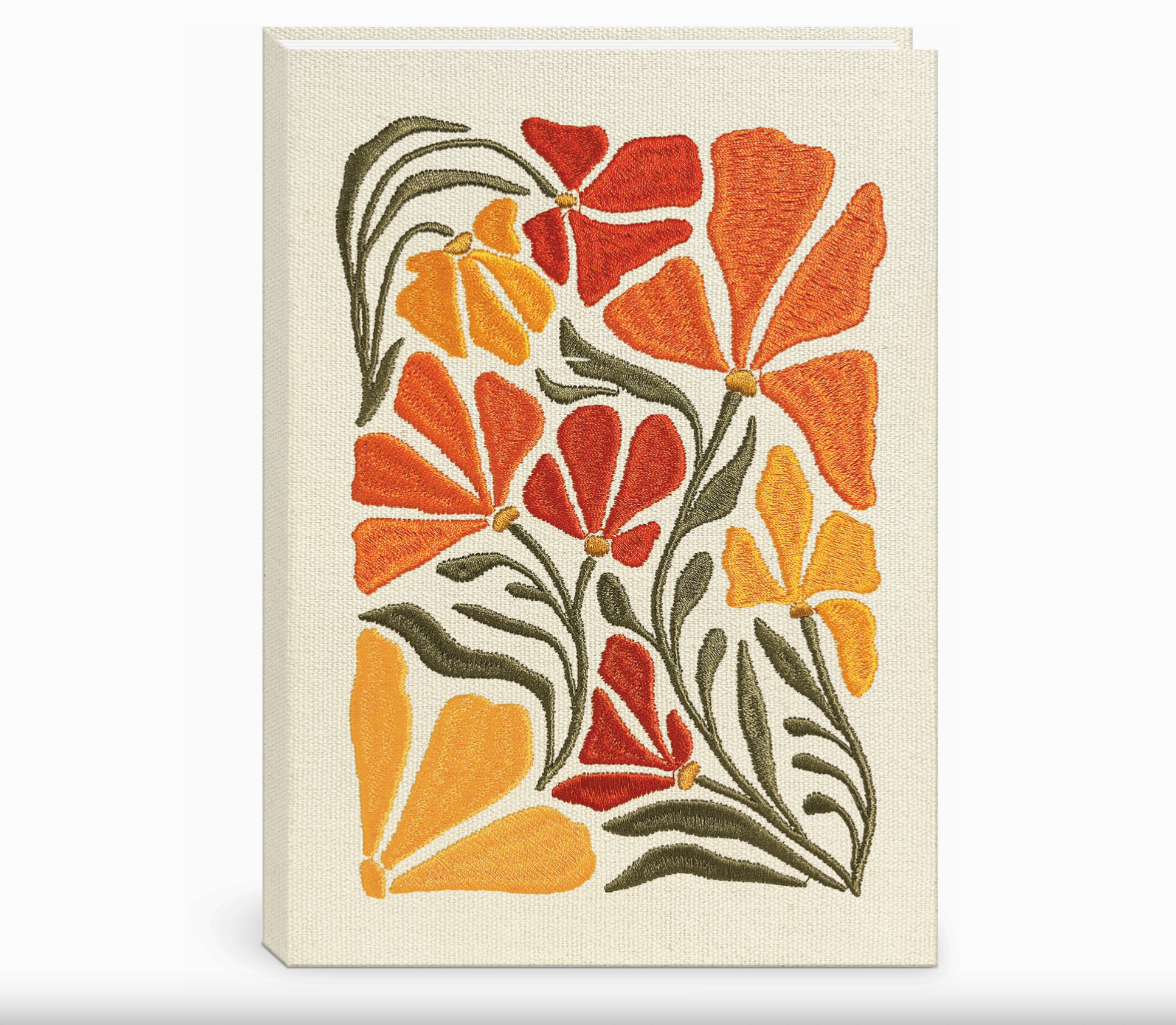 Embroidered Journal Flower Market Poppy - Stay Forever