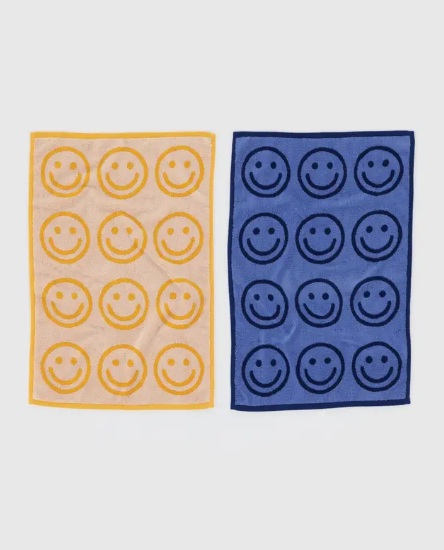 Hand Towel Set of 2 Happy Blue Marigold