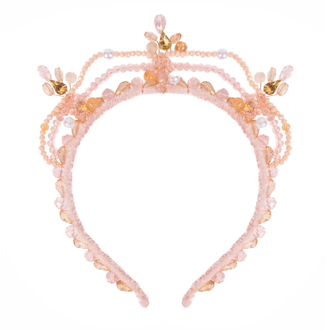 Blushing Crystals Beaded Tiara - Stay Forever