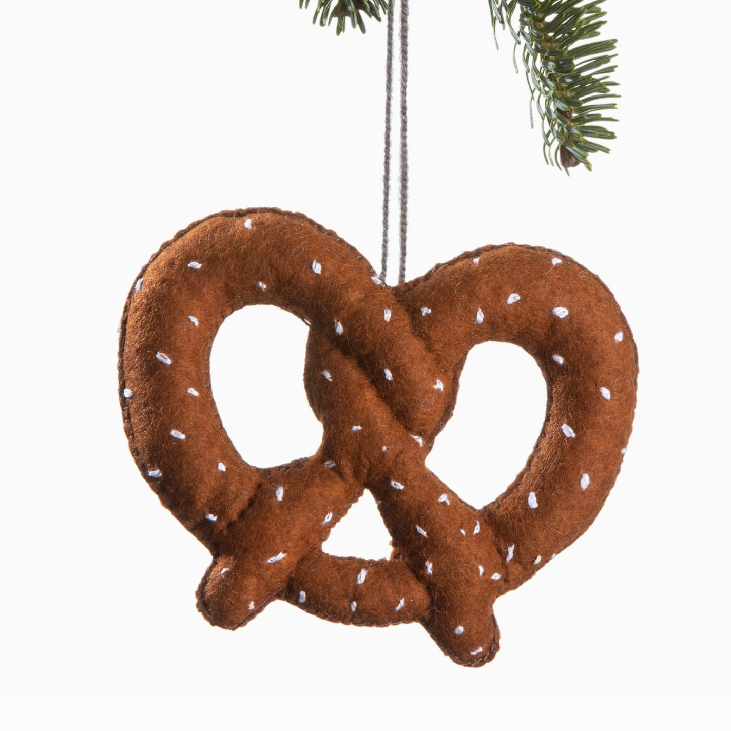 Pretzel Felt Ornament