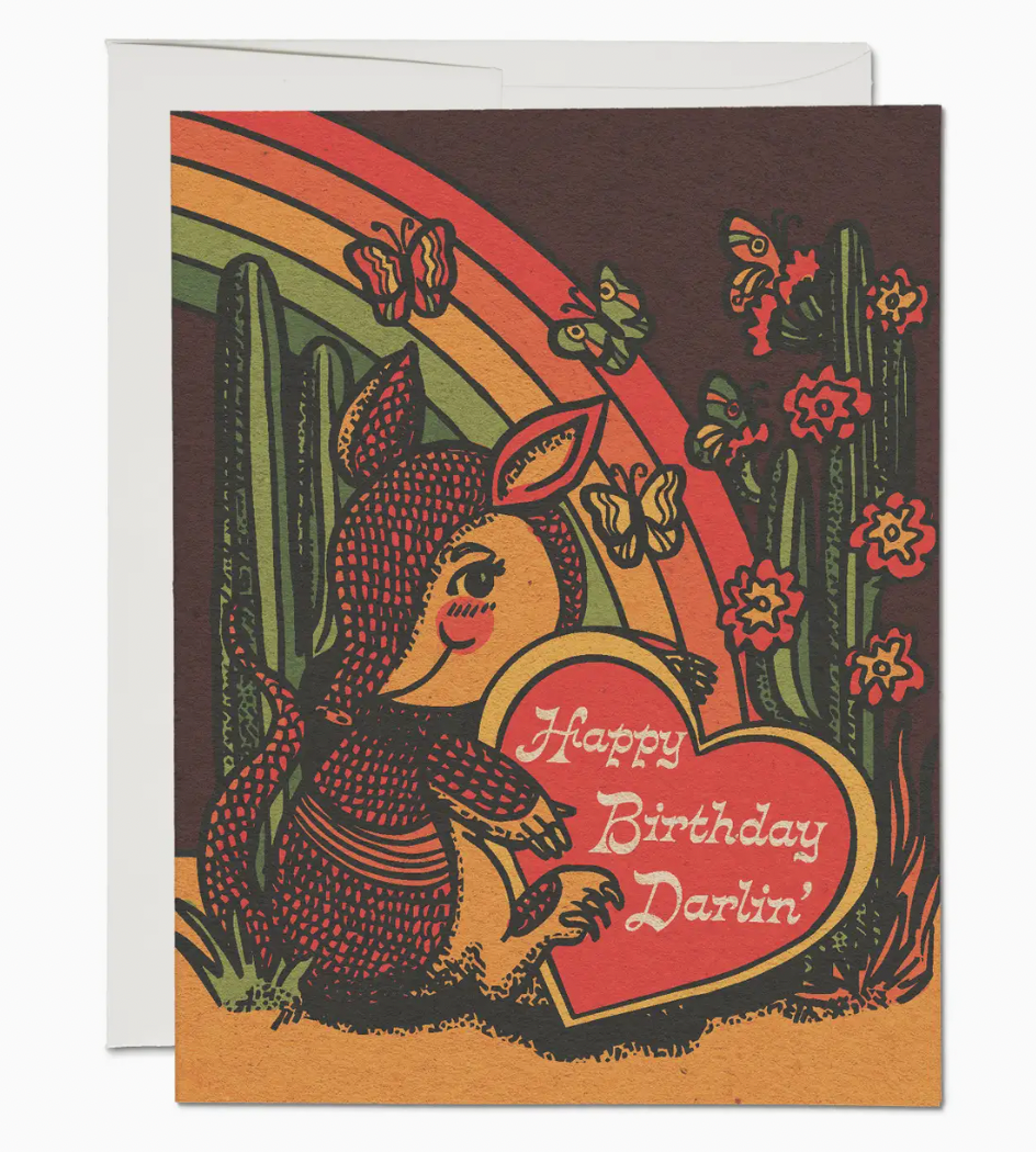 Armadillo Birthday Card