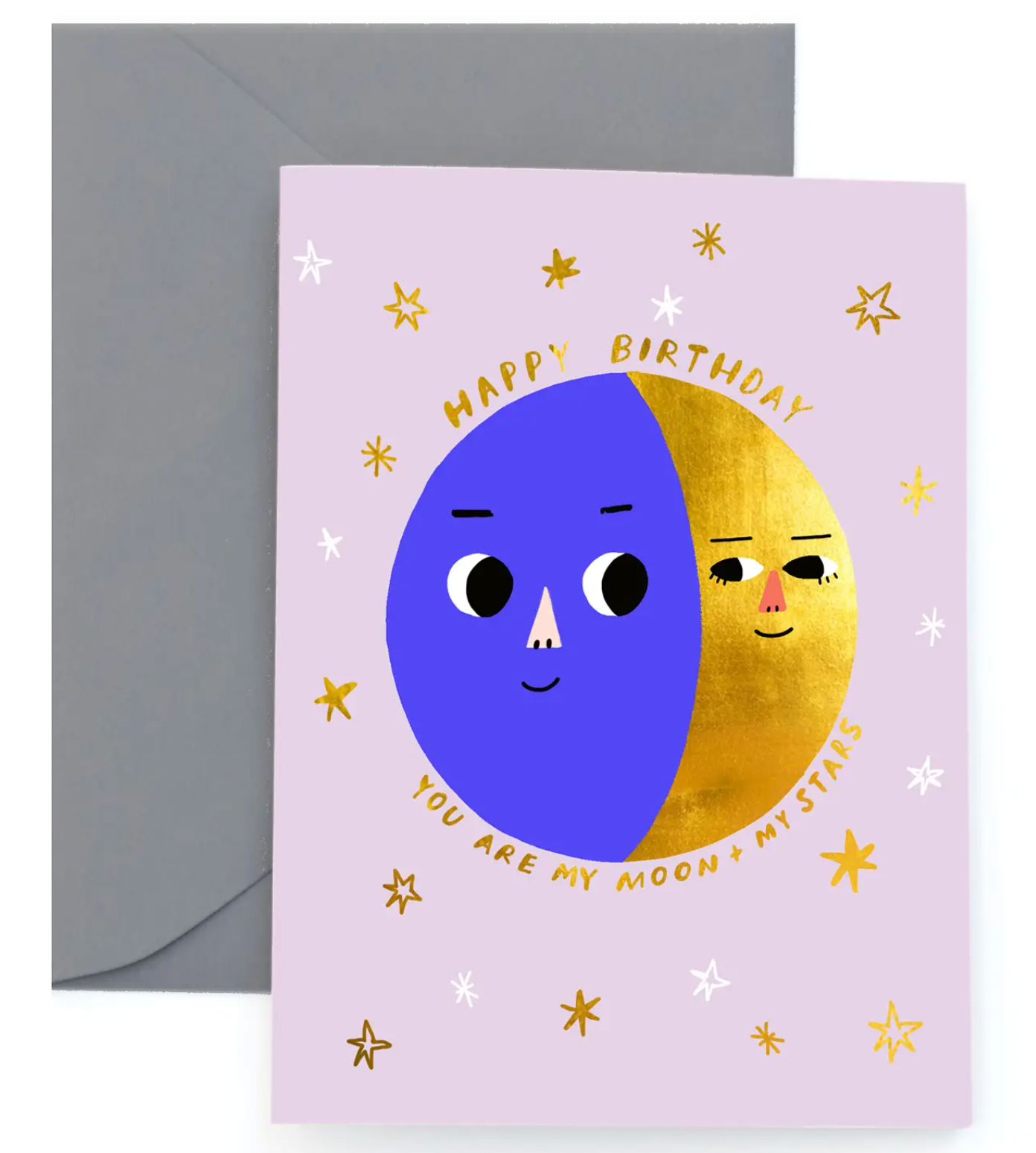 Moon Phases Birthday Card