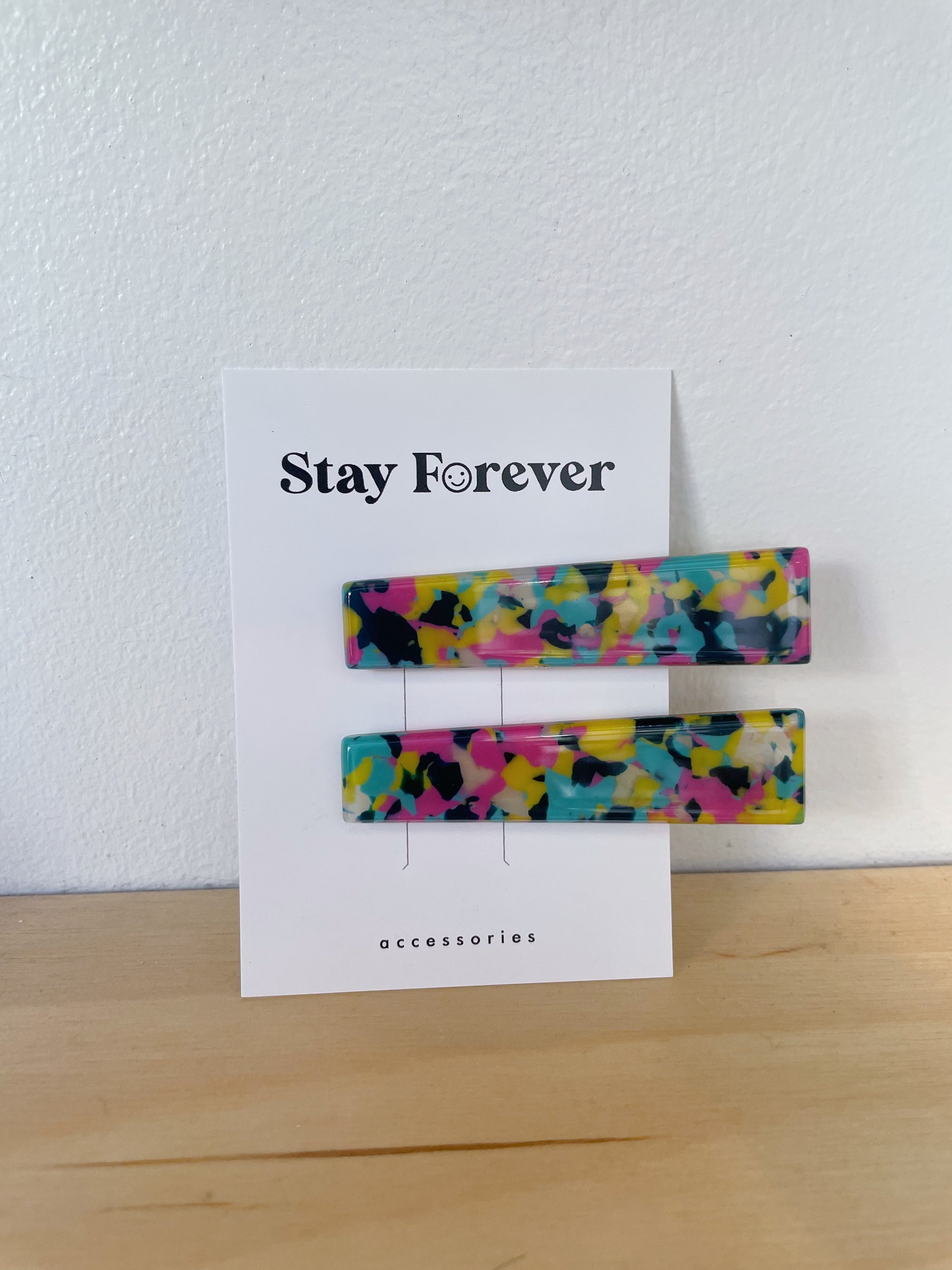 Acrylic Marbled Bar Clip