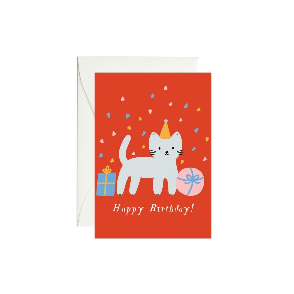 Cat Birthday Mini Enclosure Card